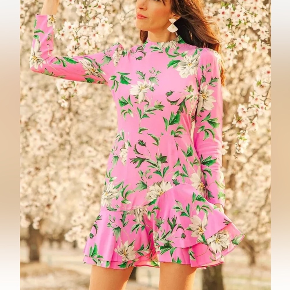 Anthropologie x Yumi Kim Night Fever Mini Dress, Morning Grace Pink - Picture 2 of 7